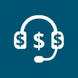 Dollar icons with headphones portray What To Look For When Evaluating Phone Answering Service Rates