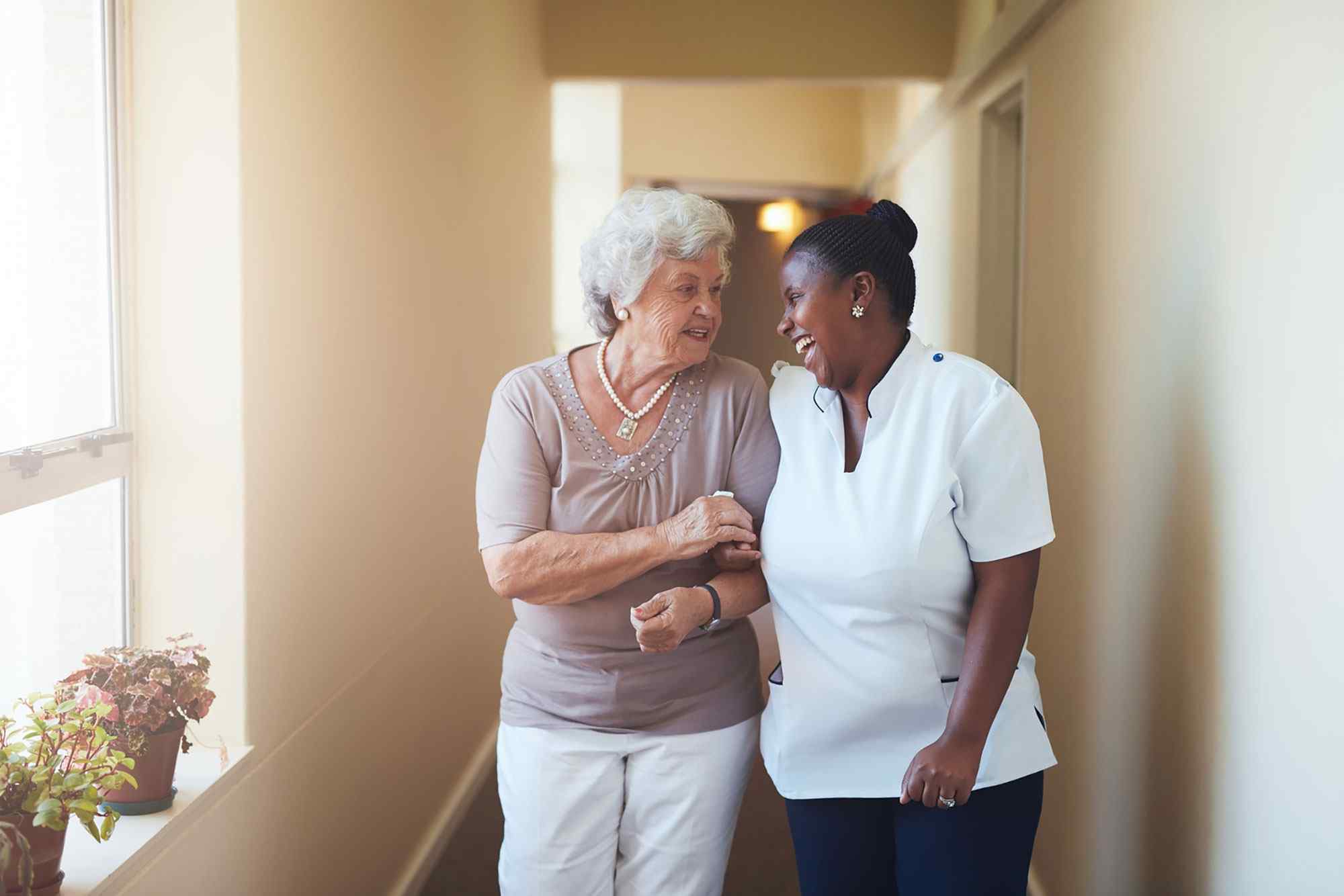 A woman talking with home health operator about Centratel Telephone Answering Service HIPAA policy