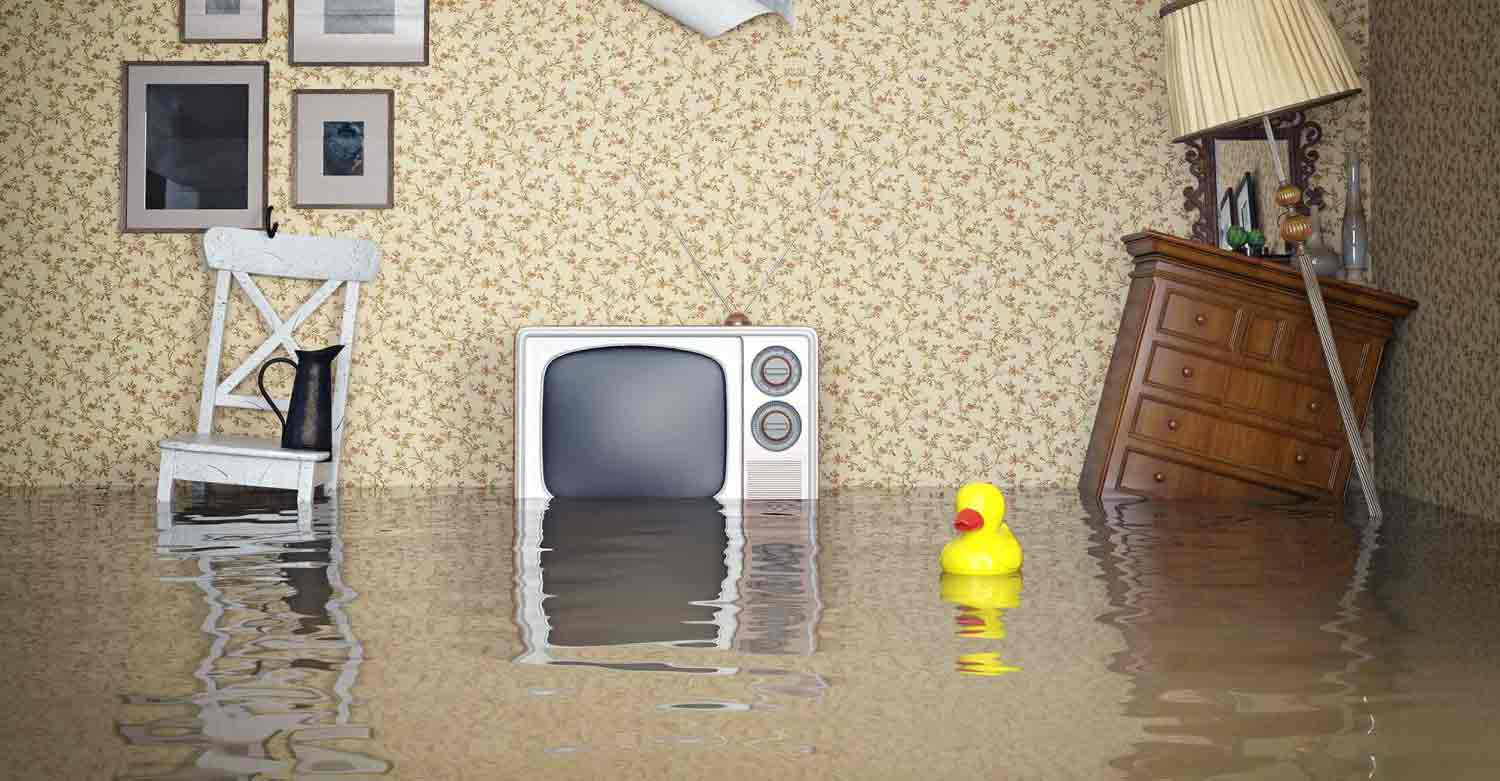A flooded room needs immediate intervention to be asked from a Property Management Answering Service