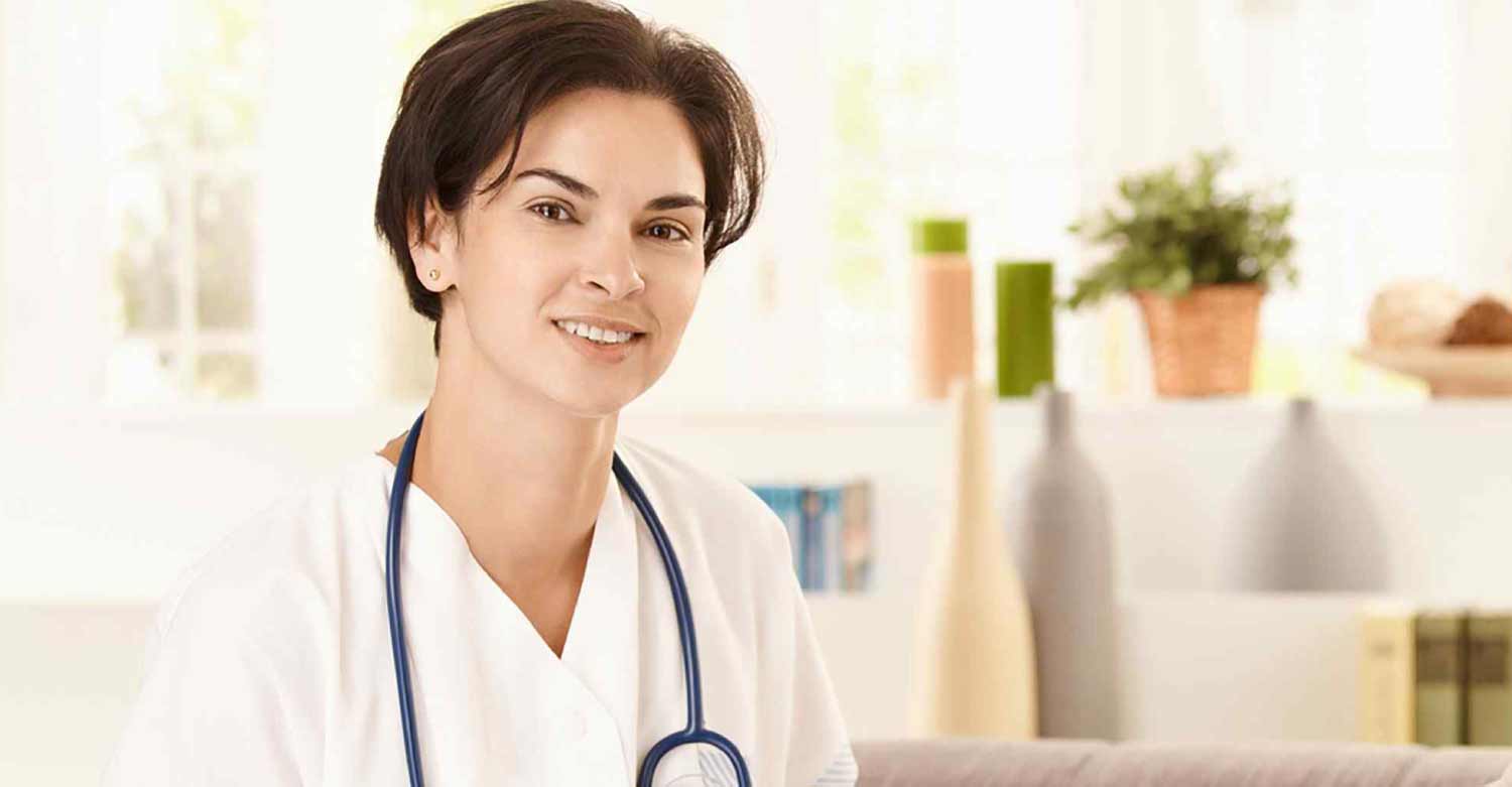 Hospice nurse ready to check her calls within the Centratel Telephone Answering Service portal