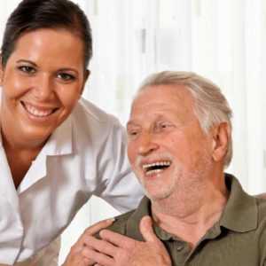 Homecare nurse smiling to a patient that called her via Centratel Telephone Answering Service