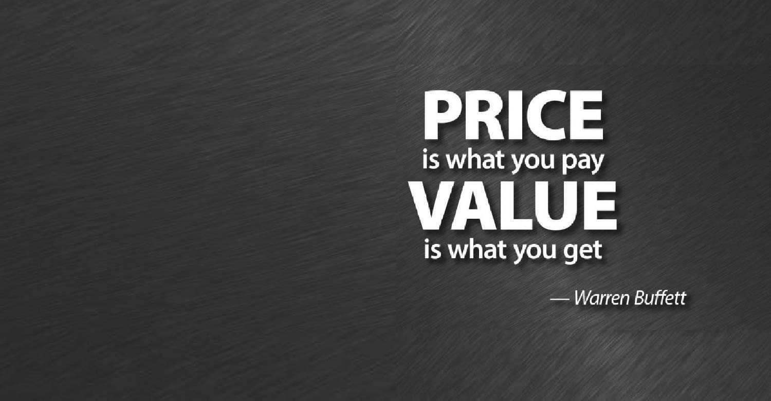 A quote saying Price is what you pay value is what you get by hiring a telephone answering service