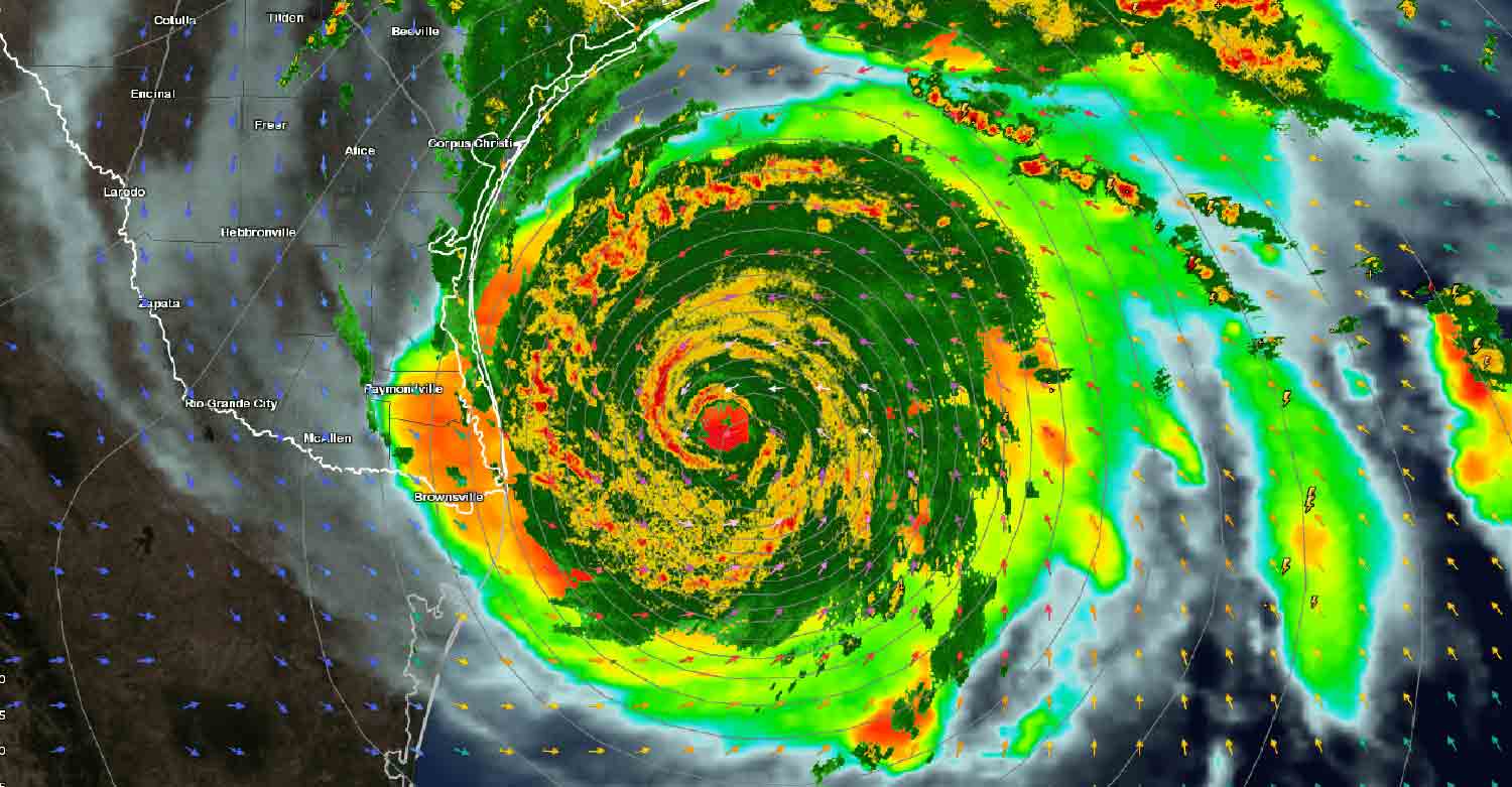 Map of a large catastrophic storm reported by Centratel’s Home Health and Hospice Answering Service