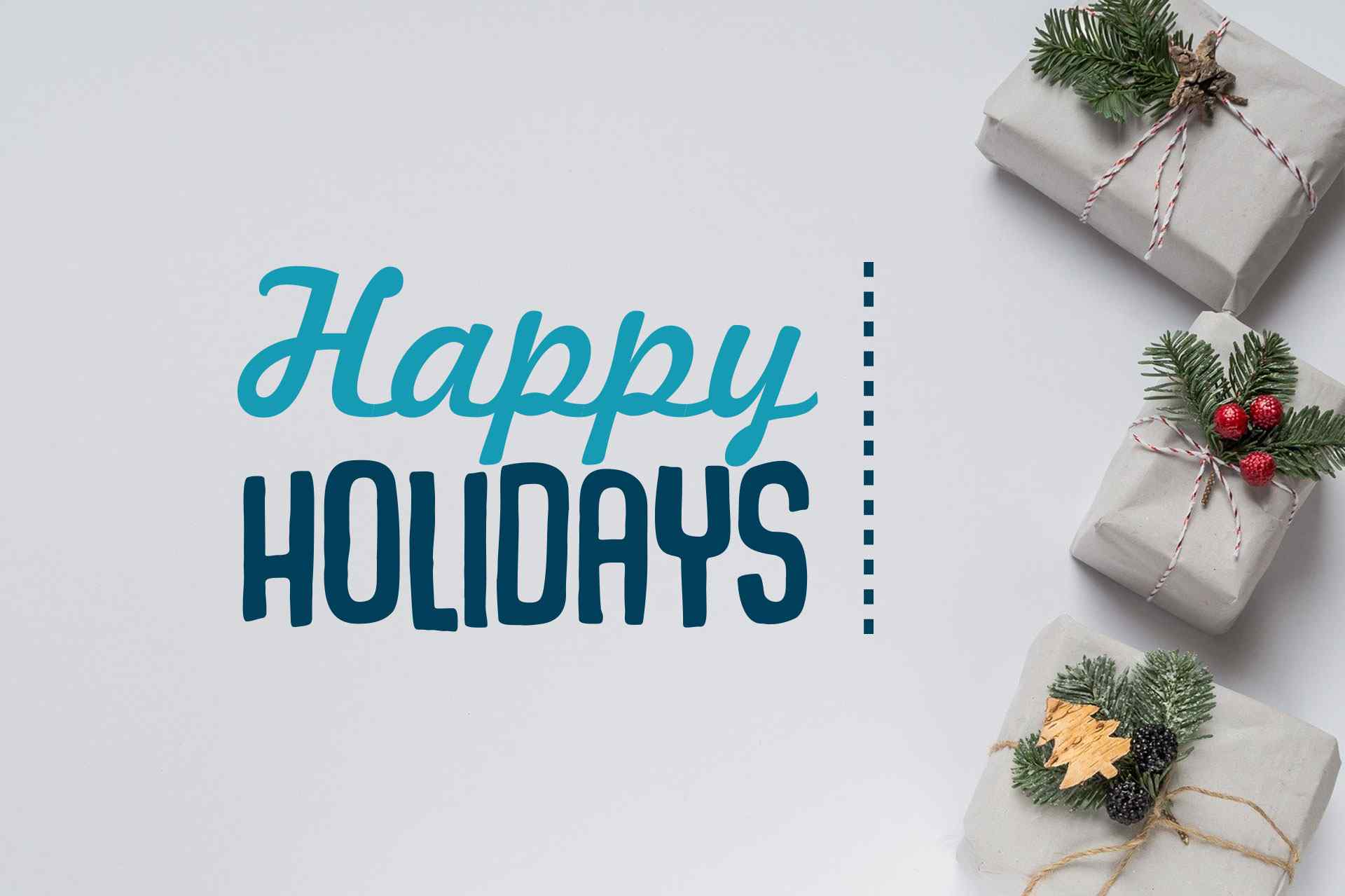 Christmas presents and a Centratel Telephone Answering Service Happy Holiday wish
