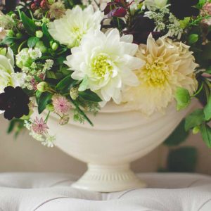 Flower arrangements broadcasted into an online video conference by Centratel's funeral home clients