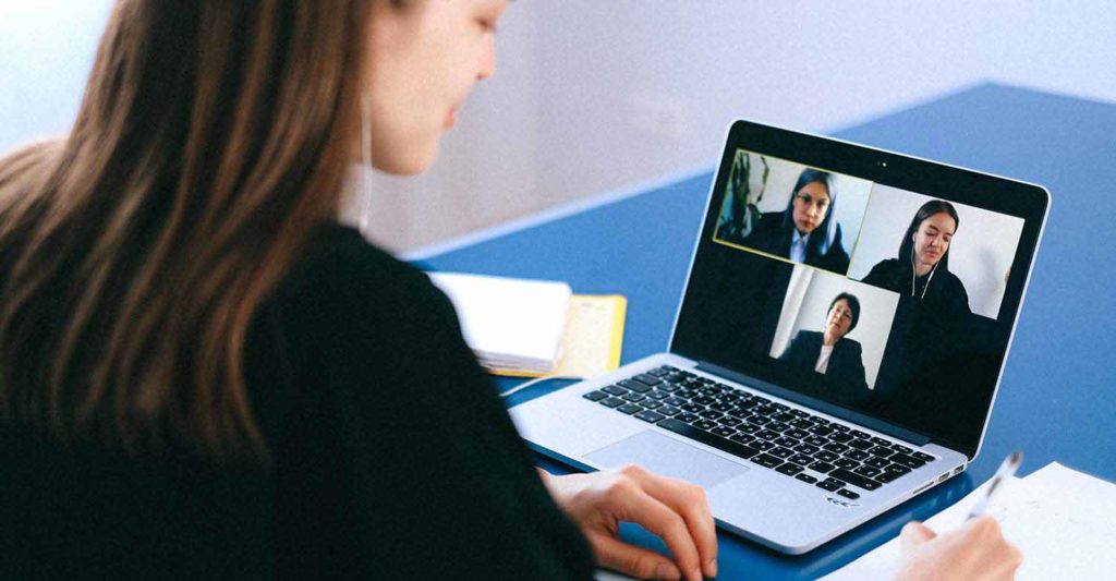 Centratel's CEO desk during a team meeting in a virtual conference