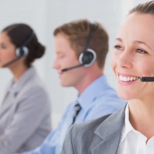 A Telephone Service Representative works with high competence on answering client's calls