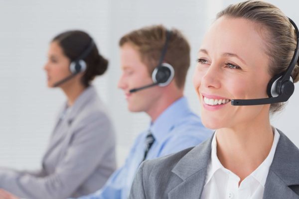 A Telephone Service Representative works with high competence on answering client's calls